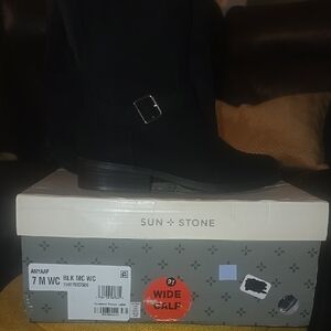 Sun + Stone Black Boots